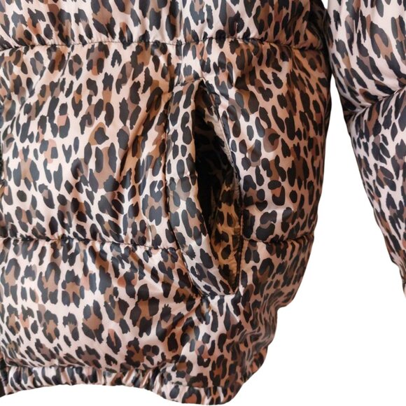 Levi's Jeans Leopard Print Puffer Jacket Size Large - Picture 6 of 12